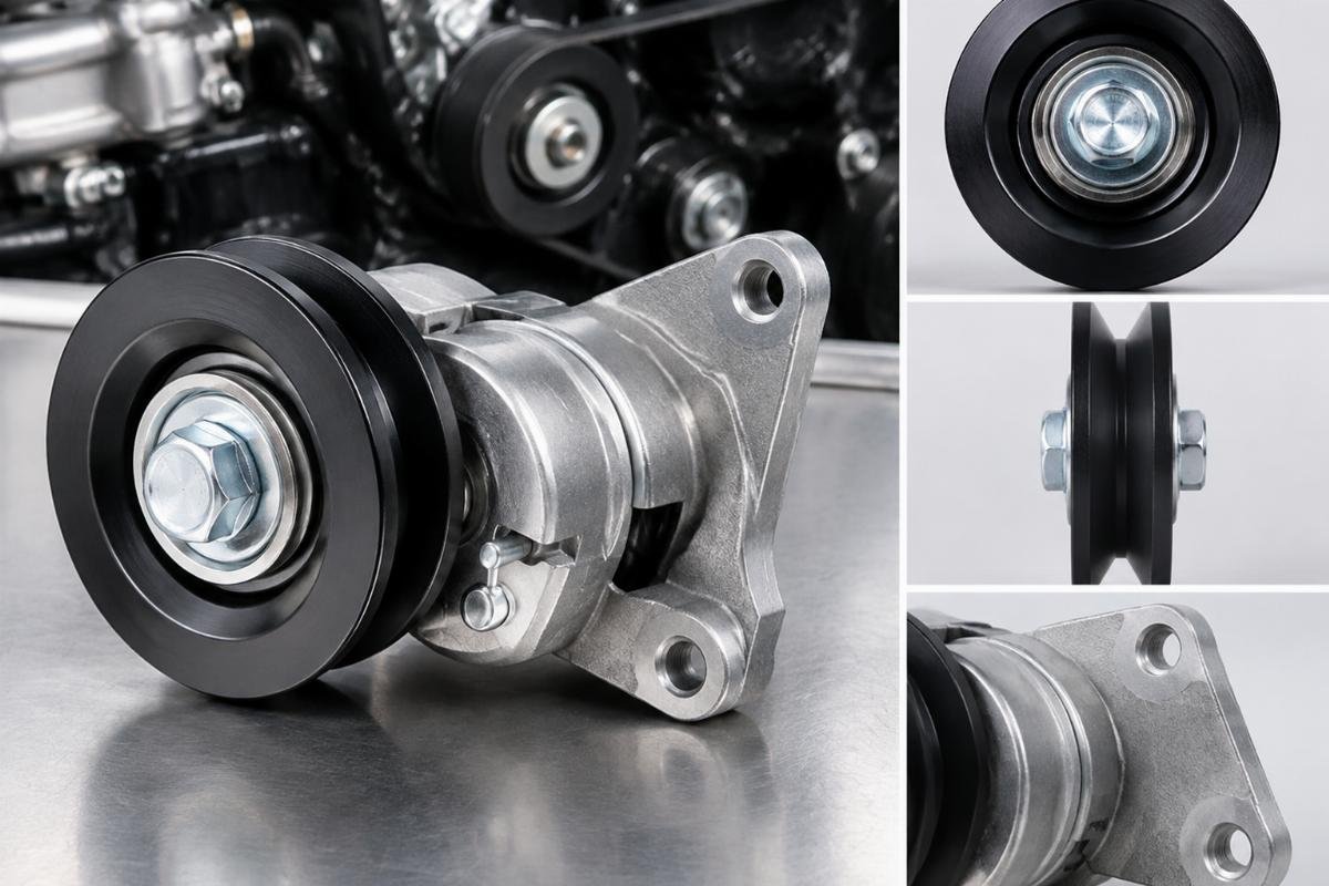 Belt Tensioner 04133543 for Deutz D2.9 L4 showing V-groove profile and mounting flange