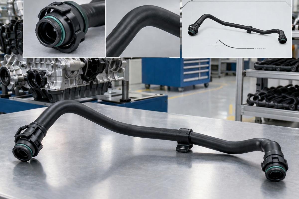Crankcase Breather Intake Line 270-090-07-00 fuel line showing connector geometry and bend profile