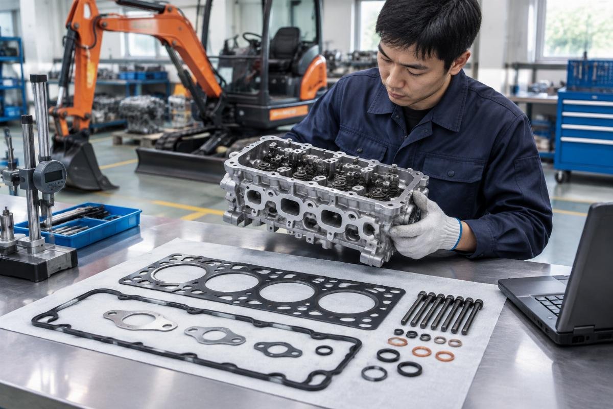 D902 cylinder head assembly with gasket kit for Kubota KX41-3 BX23S fitment verification