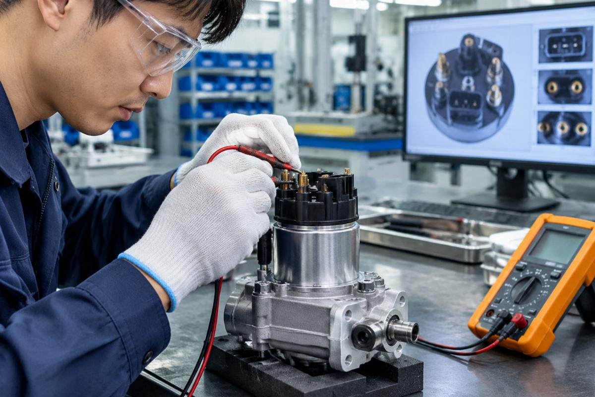 Fuel pump 42-989 terminal layout verification for Tri-Pac Evolution