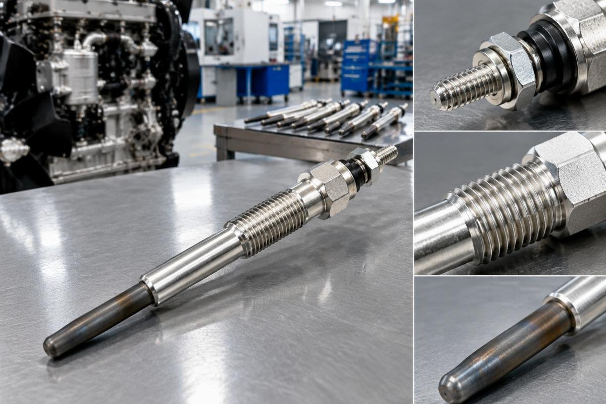 Glow Plug H1 655 thread and terminal detail for Lombardini Kohler Deutz cross reference