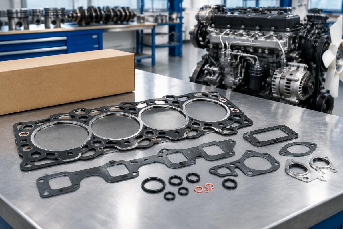 Overhaul Gasket Kit for Kubota D902 showing MLS cylinder head gasket and manifold seals