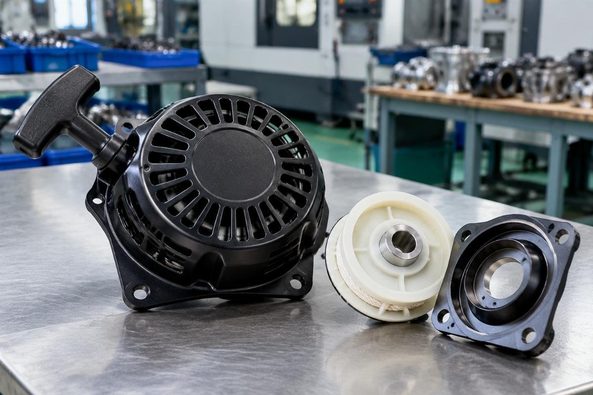Recoil Starter 576594001 assembly showing pulley hub and mounting flange