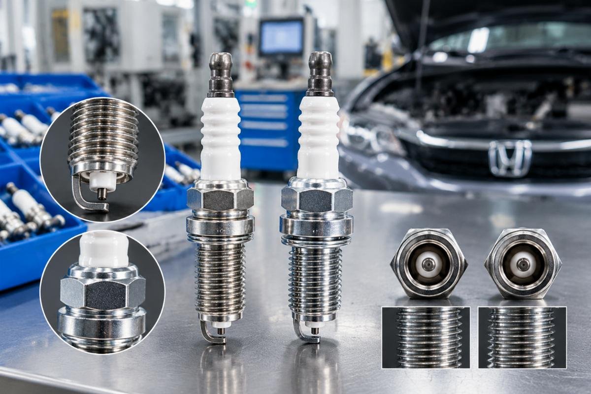 SILZKR7C11S iridium spark plug thread pitch and hex size comparison for Honda fitment