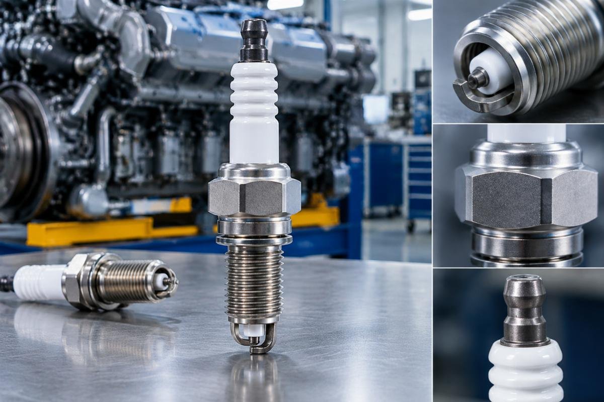 Spark Plug for MTU 4000 showing M14 thread and 16 mm hex detail