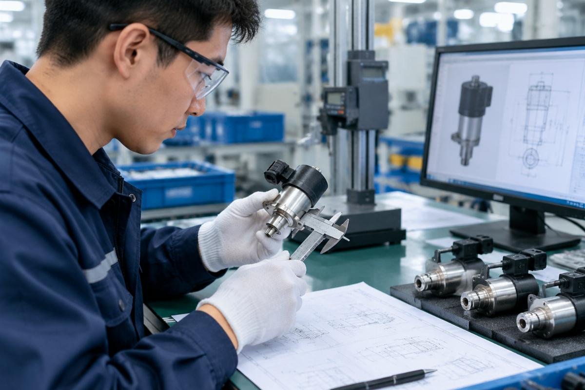 Stop Solenoid D610-B1V12 cross-reference verification and dimensional check