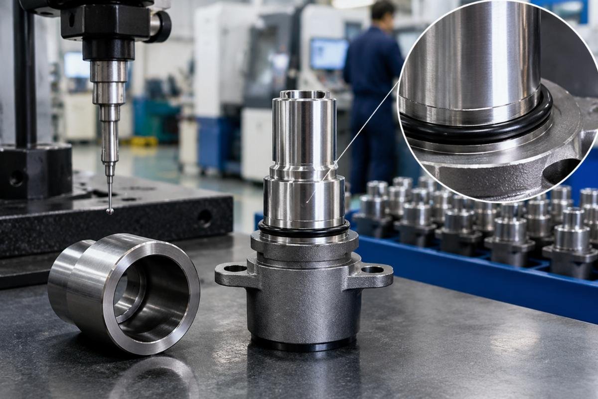 Stop Solenoid plunger sleeve concentricity and seal interface detail
