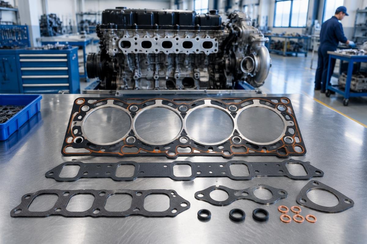 Upper Gasket Set for Deutz F4M1011 / TCD2011L4 cross reference showing MLS head gasket and manifold gasket layout