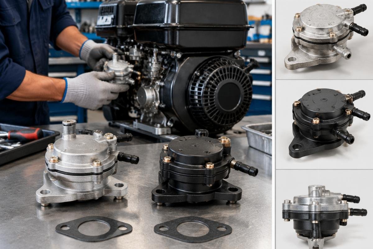 Vacuum fuel pump cross reference identification for Briggs and Stratton horizontal engines